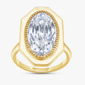 Imperial Oval Frame  4.05  Carat Lab Grown Step-Cut Diamond  Ring