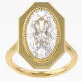 4.05t TCW Imperial Oval Framet Lab Grown Step-Cut Diamond  Ring