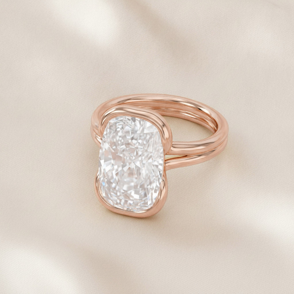 5.00 CTW Oval Cut Lab-Grown Diamond Solitaire Ring