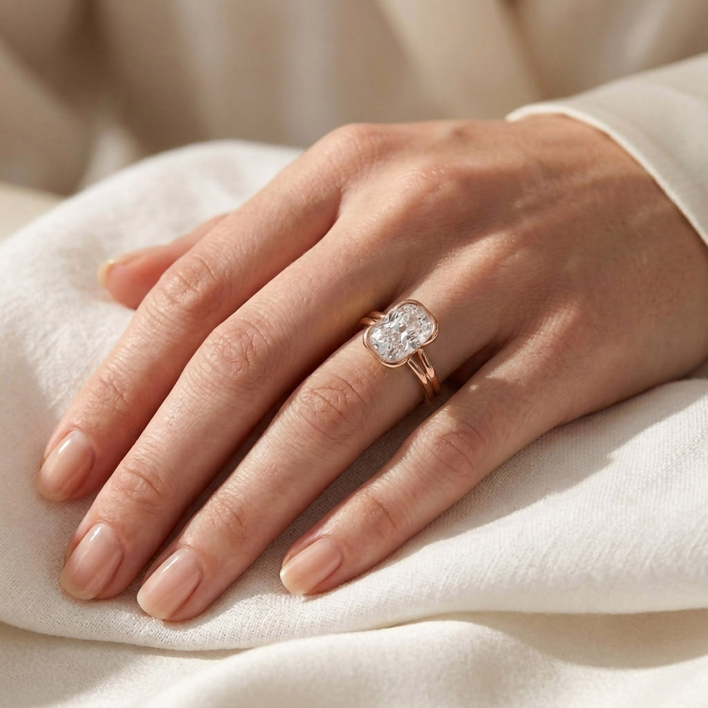 5.00 CTW Oval Cut Lab-Grown Diamond Solitaire Ring