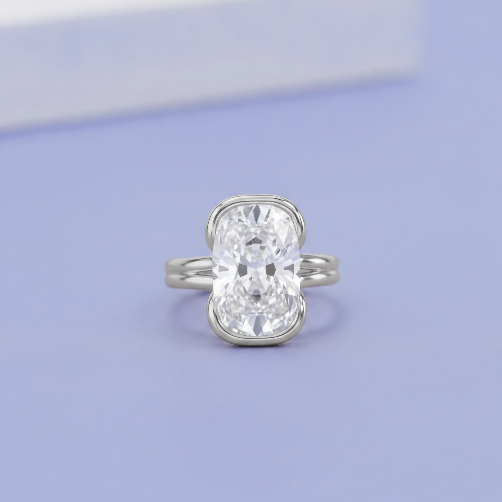 5.00 CTW Oval Cut Lab-Grown Diamond Solitaire Ring