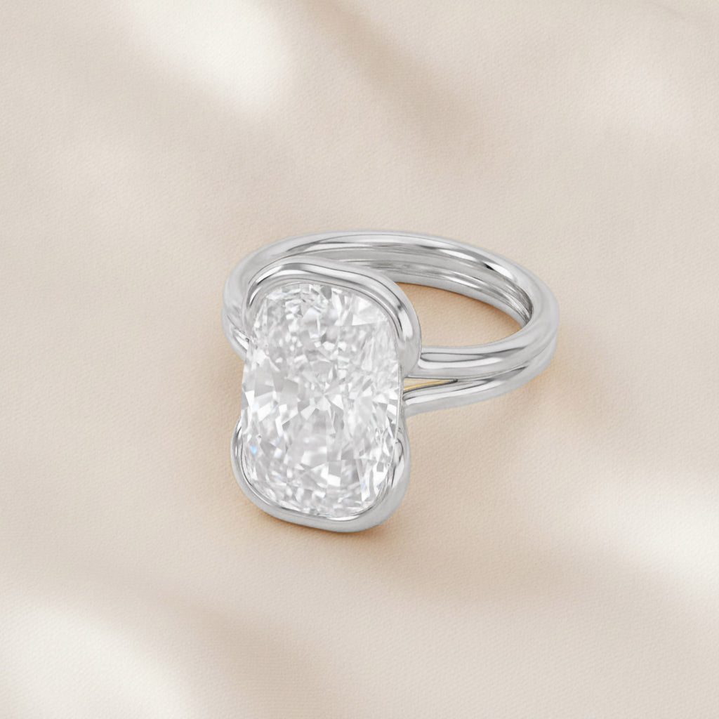 5.00 CTW Oval Cut Lab-Grown Diamond Solitaire Ring