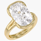 5.55 CTW Oval-Cut Lab-Grown Diamond Signature Solitaire Ring