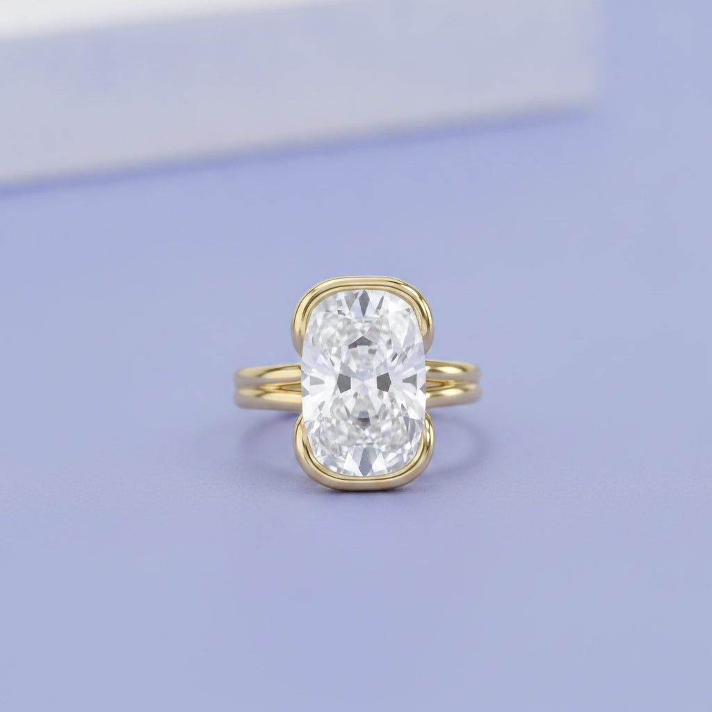5.00 CTW Oval Cut Lab-Grown Diamond Solitaire Ring