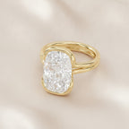 5.55 CTW Oval-Cut Lab-Grown Diamond Signature Solitaire Ring