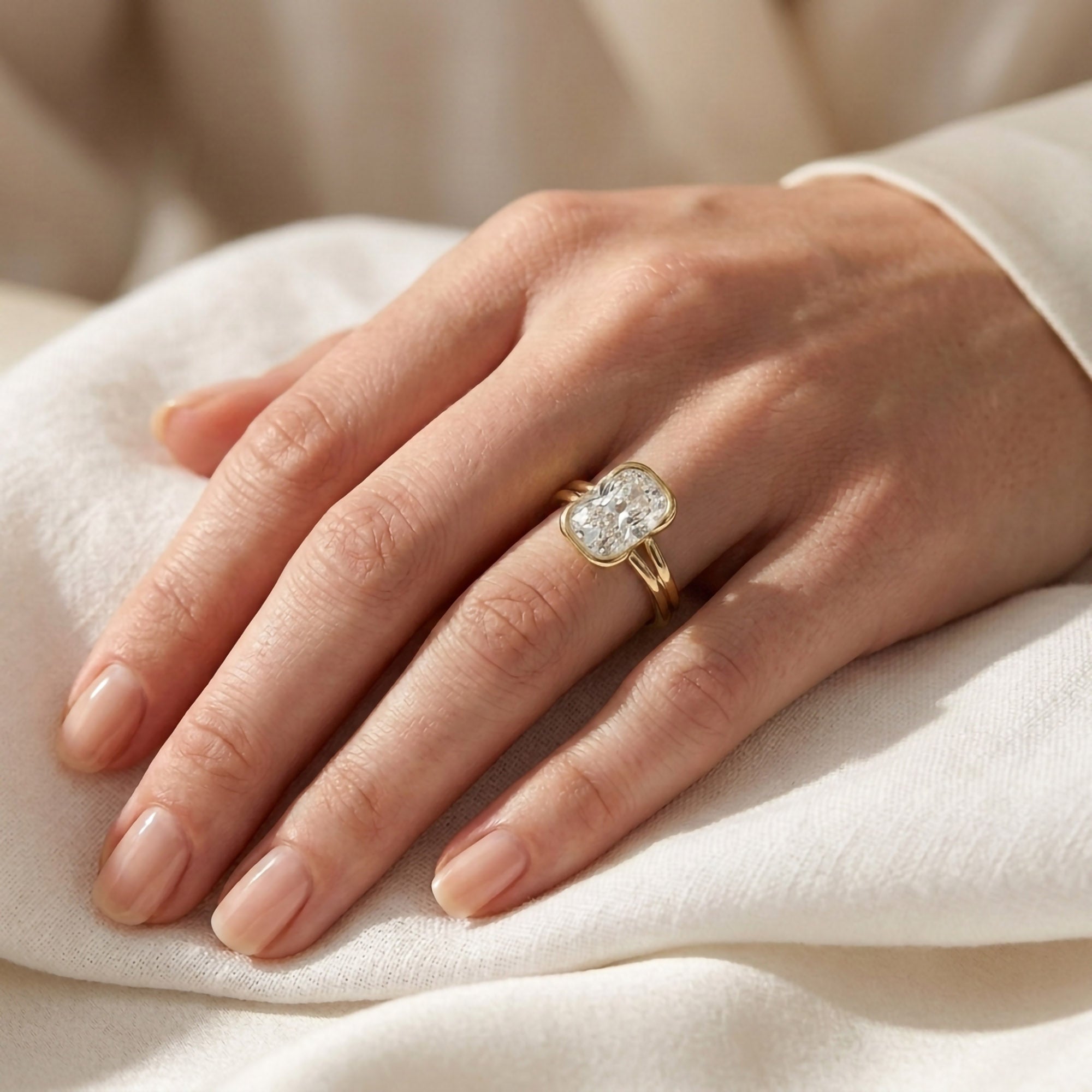 5.00 CTW Oval Cut Lab-Grown Diamond Solitaire Ring