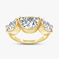 2.15 CT Fancy Cut Lab Grown Diamond Three-Stone Engagement Ring