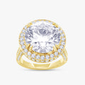 9.00 CTW Round Cut Lab Grown Diamond Halo Ring