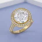 9.00 CTW Round Lab-Grown Diamond Halo  Ring