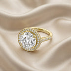 9.00 CTW Round Lab-Grown Diamond Halo  Ring