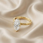 3.05 Carat Marquise Cut Lab Grown Diamond Solitaire Ring