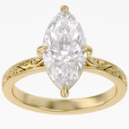 3.05 Carat Marquise Cut Lab Grown Diamond Solitaire Ring