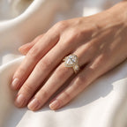 4.20 CTW Pear Cut Lab Grown Diamond Tapered Baguette Ring