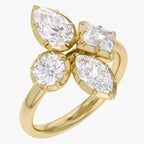 2.80 Carat Multi-Shape Lab-Grown Diamond Cluster Ring