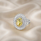 11.00 CT Oval Cut Lab Grown Diamond Split Shank Halo Engagement Ring