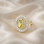 11.00 CT Oval Cut Lab Grown Diamond Split Shank Halo Engagement Ring