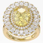 11.00 CT Oval Cut Lab Grown Diamond Split Shank Halo Engagement Ring