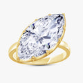 6.00 Carat Marquise Lab-Grown Diamond Georgian Style Solitaire Ring