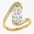 3.00 CTW Oval Lab Grown Diamond Swirl Bypass Ring