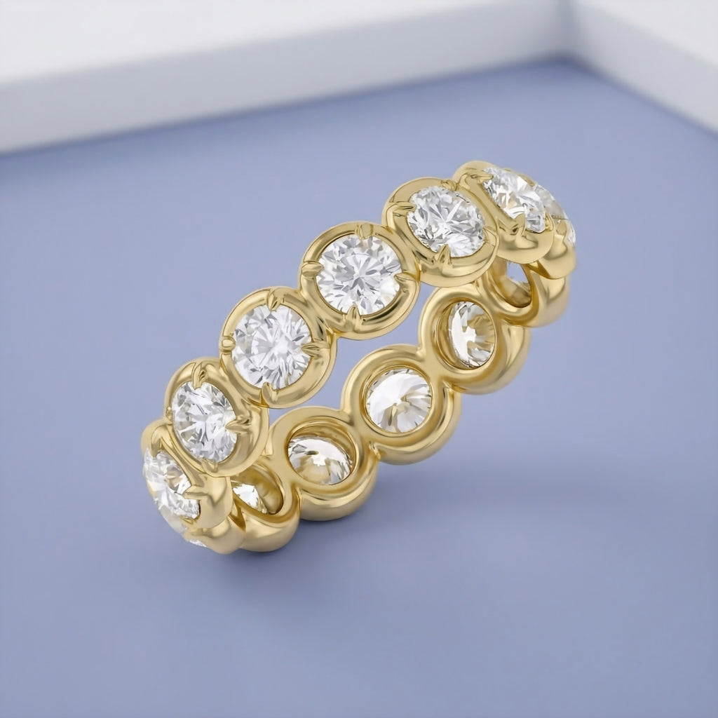 1.96 CTW Round Shape Lab Grown Diamond Eternity Band Ring