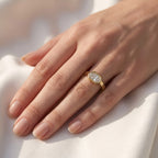 1.00 CTW Hexagon Lab Grown Diamond Bezel Set Solitaire Ring