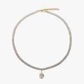 8.75 Carat Hexagon and Round Cut Lab Grown Diamond Teniss Necklace