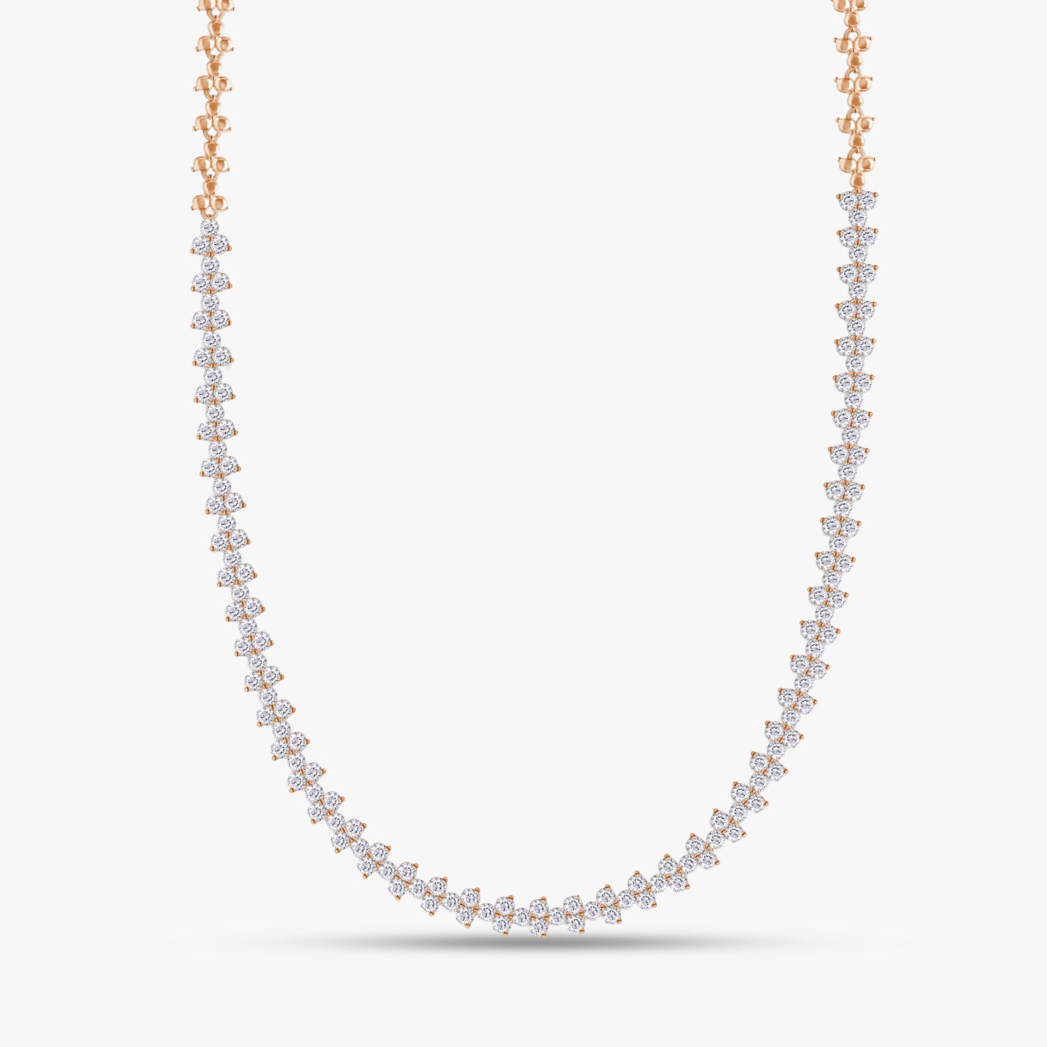 4.20 Carat Round Cut Lab Grown Diamond Tennis Necklace