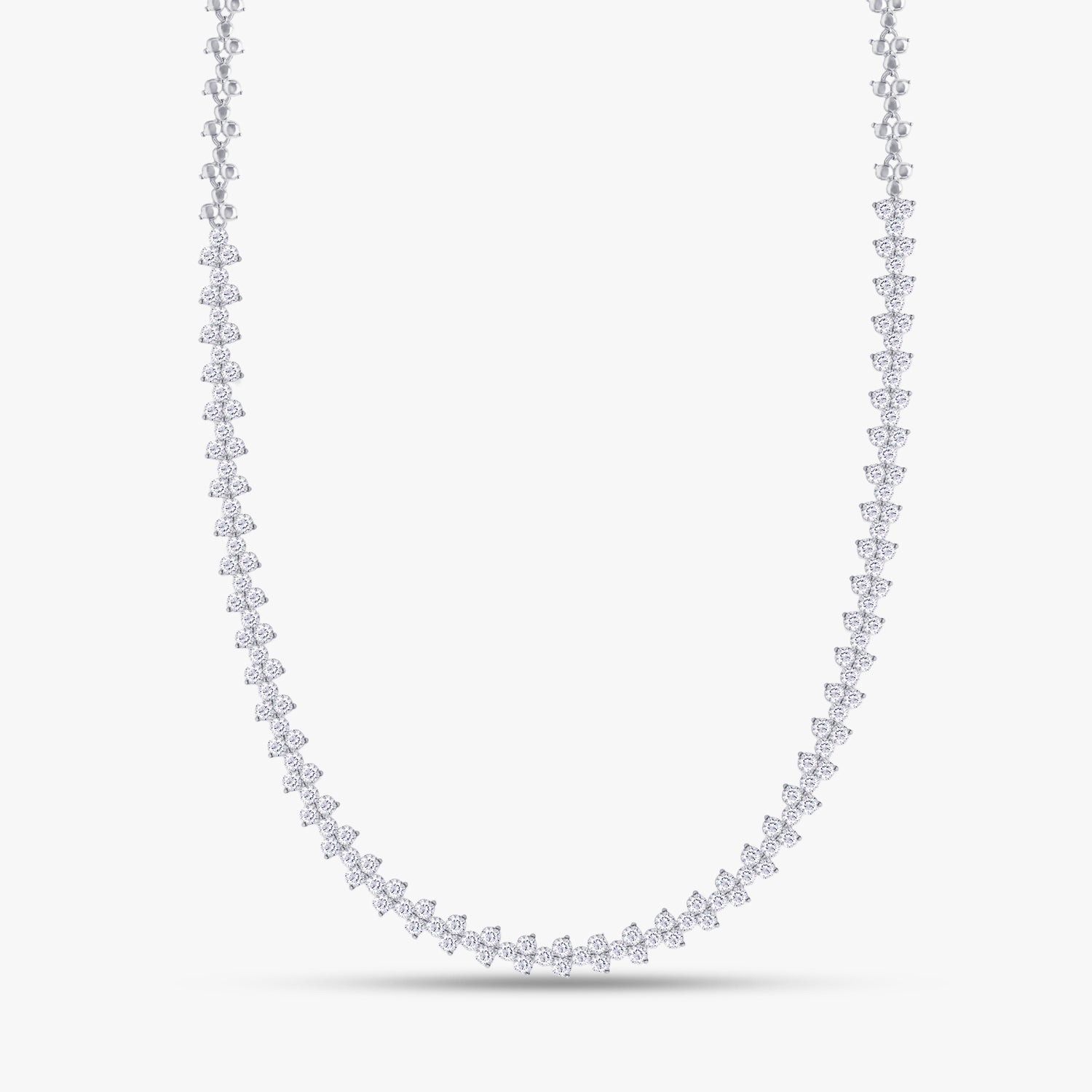 4.20 Carat Round Cut Lab Grown Diamond Tennis Necklace