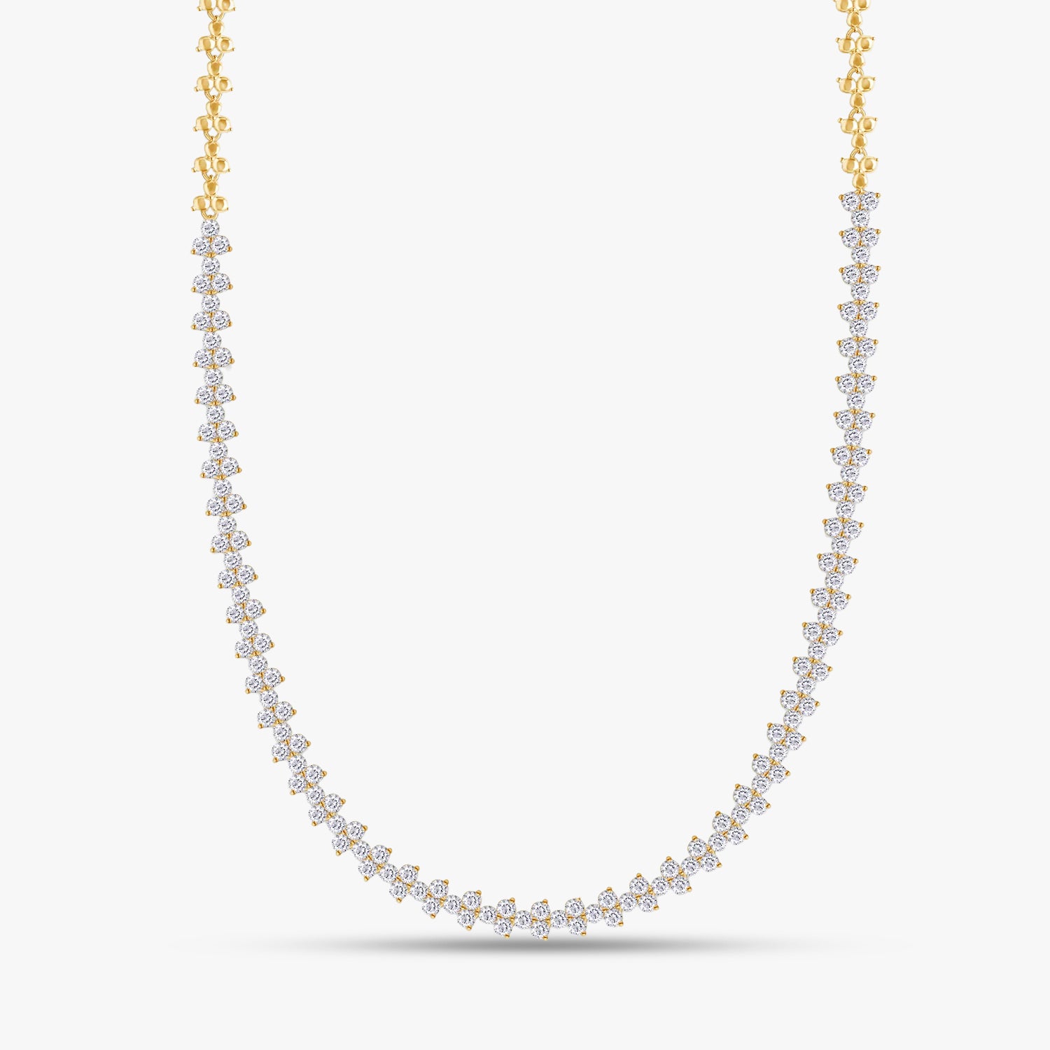 4.20 Carat Round Cut Lab Grown Diamond Tennis Necklace