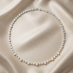 9.31 TCW Round Cut Lab Grown Diamond Tennis Necklace