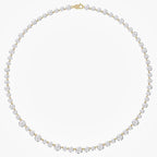 9.31 TCW Round Cut Lab Grown Diamond Tennis Necklace