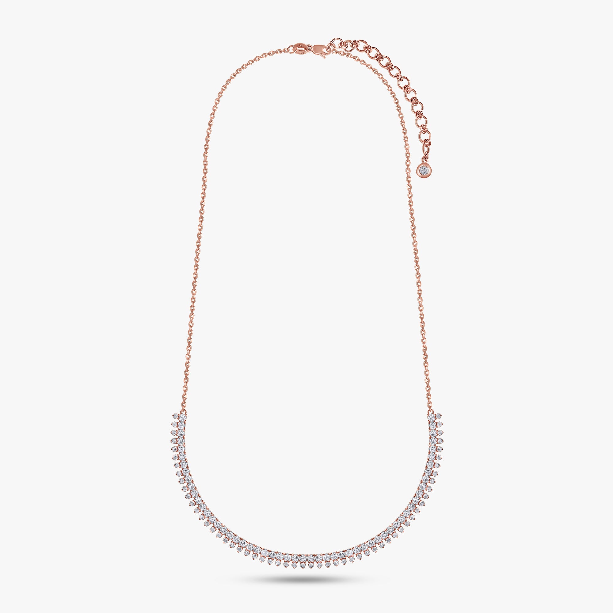 3.15 Carat Round Cut Lab Grown Diamond Tennis Necklace