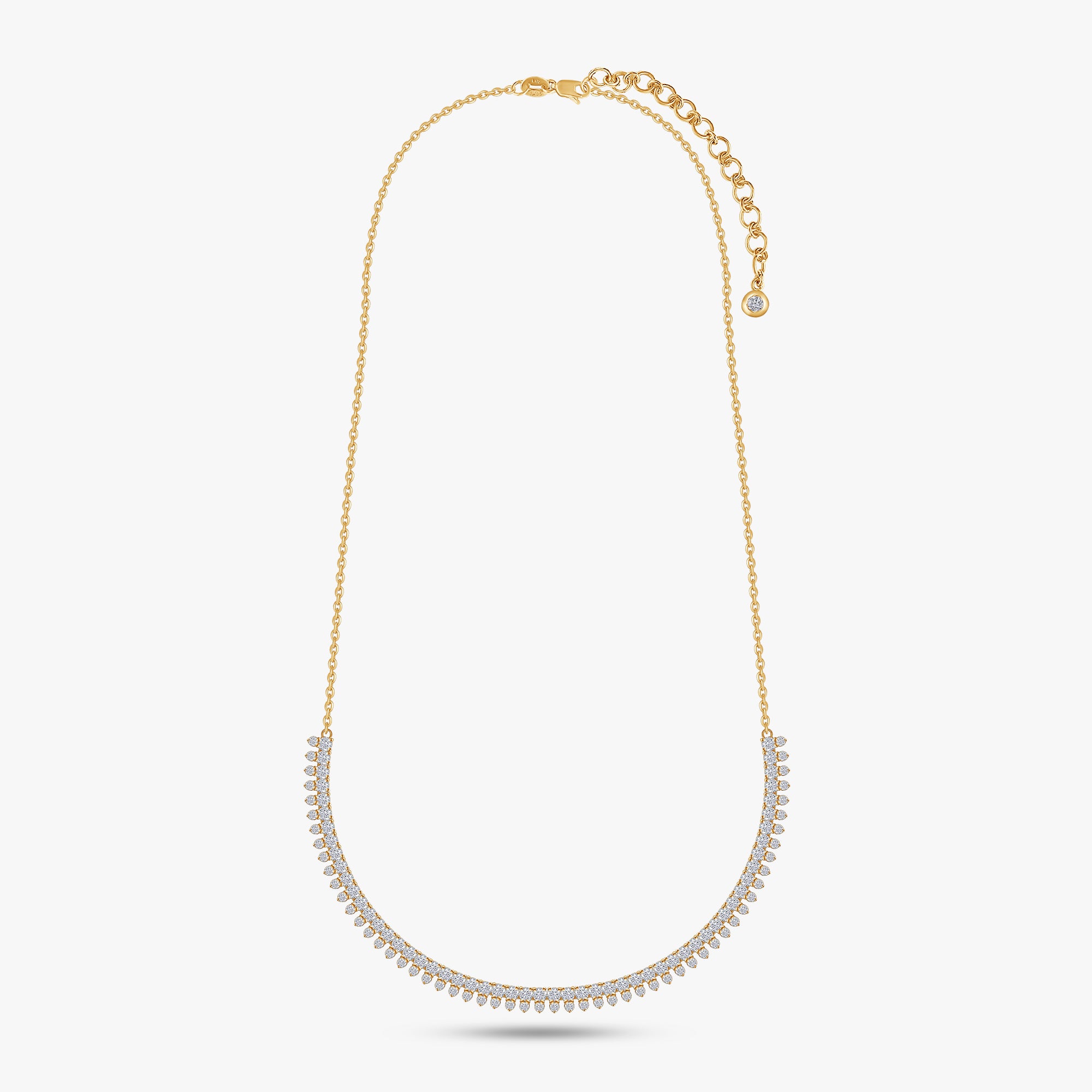 3.15 Carat Round Cut Lab Grown Diamond Tennis Necklace