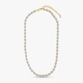 16.50 Carat Pear and Round Lab Grown Diamond Tennis Necklace