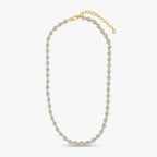 16.50 Carat Pear and Round Lab Grown Diamond Tennis Necklace