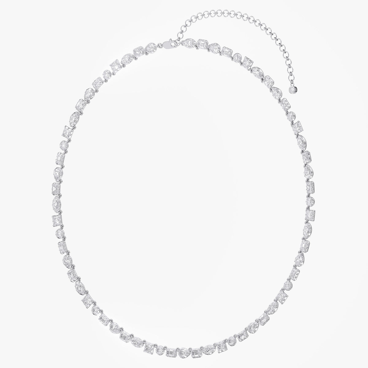 11.00 Carat Multishape Lab Grown Diamond Tennis Necklace