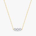 0.50 Carat Round Cut Lab Grown Diamond 3-Stone Necklace