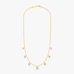 4.15 Carat Round Cut Lab Grown Diamond Station Necklace