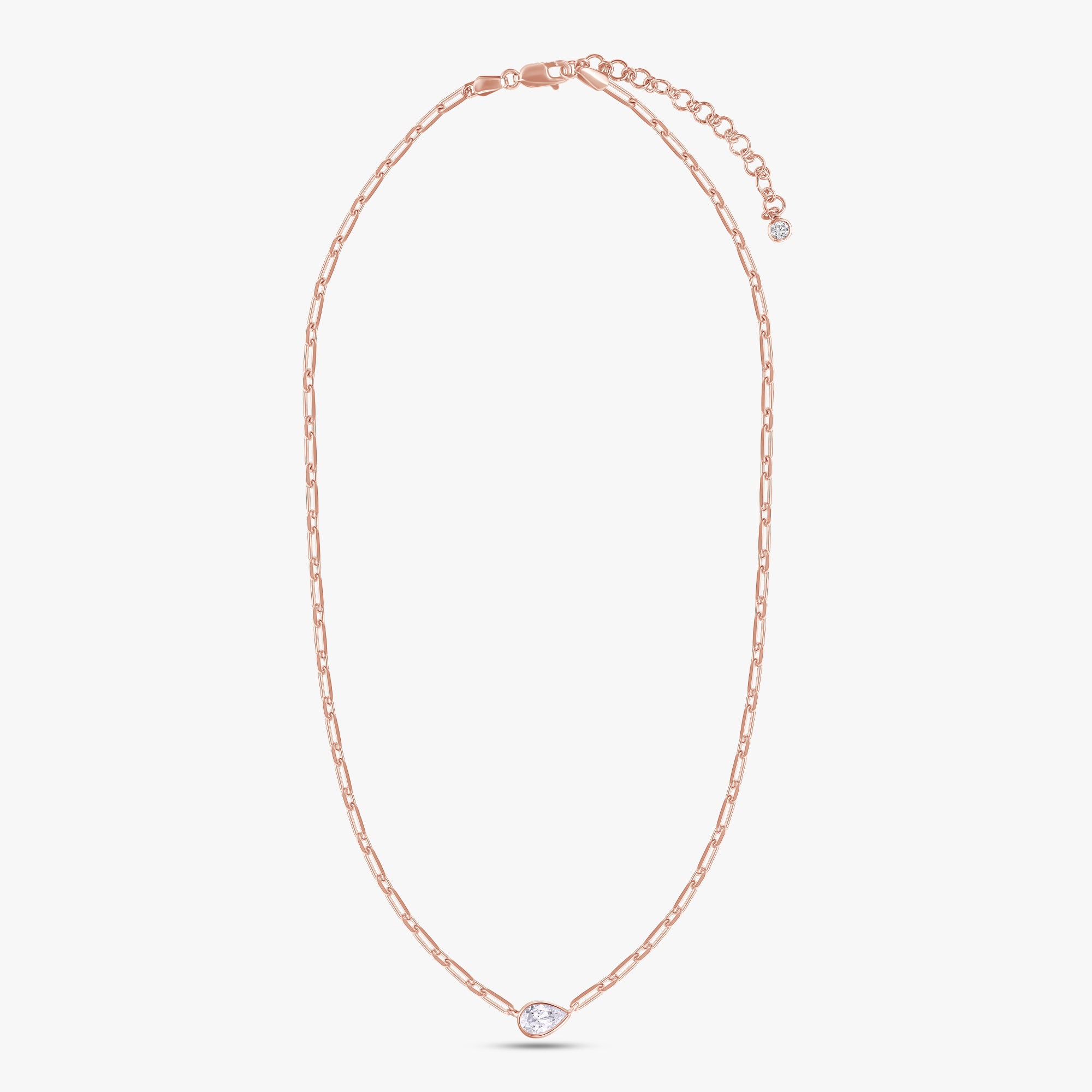 0.85 Carat Pear Shape Lab Grown Diamond Solitaire Pendant Necklace