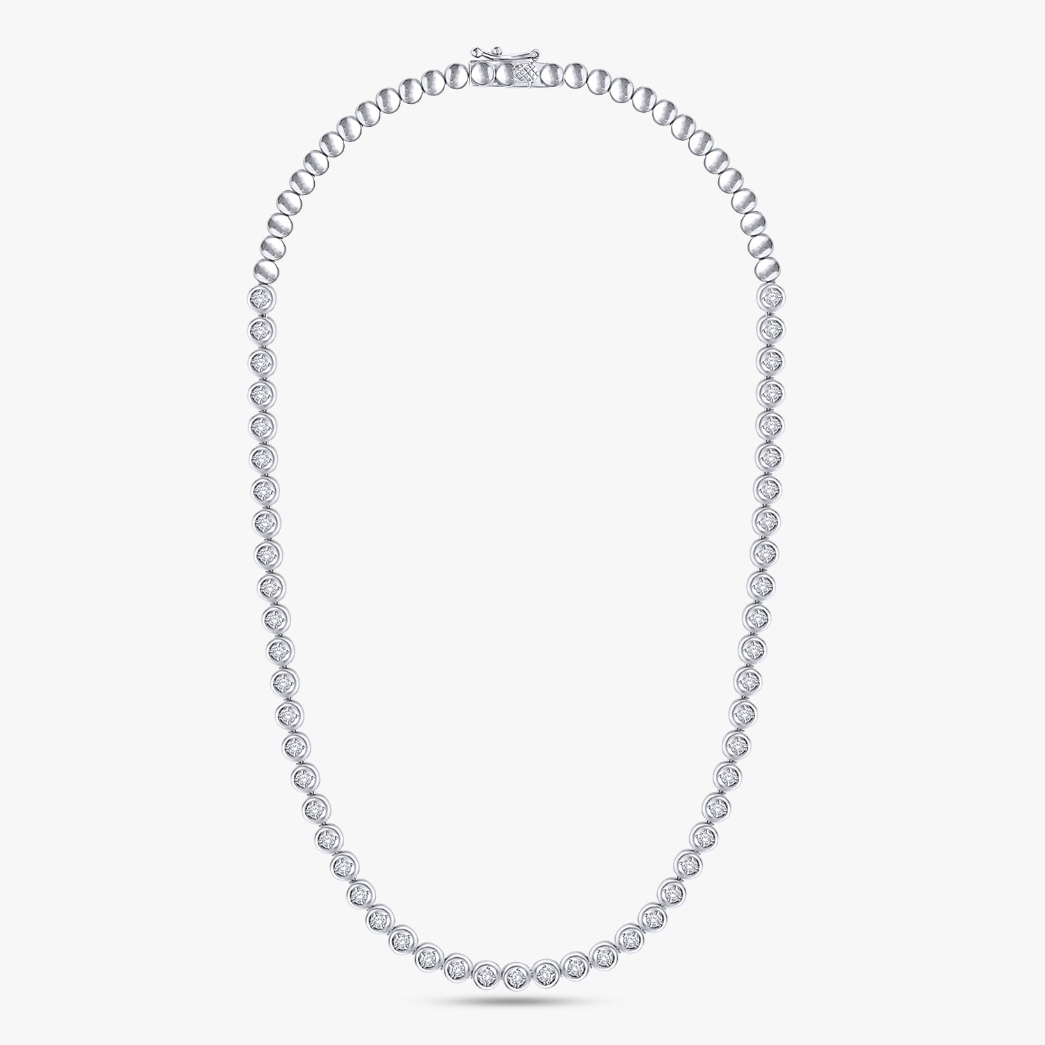 1.60 Carat Round Cut Lab Grown Diamond Tennis Necklace