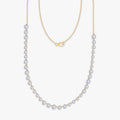 5.65 Carat Round Cut Lab Grown Diamond Station Necklace