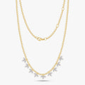 2.70 Carat Marquise Cut Lab Grown Diamond Tennis Flower Necklace