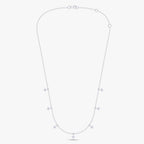 0.28 Carat Round Cut Lab Grown Diamond Tennis Flower Charm Necklace