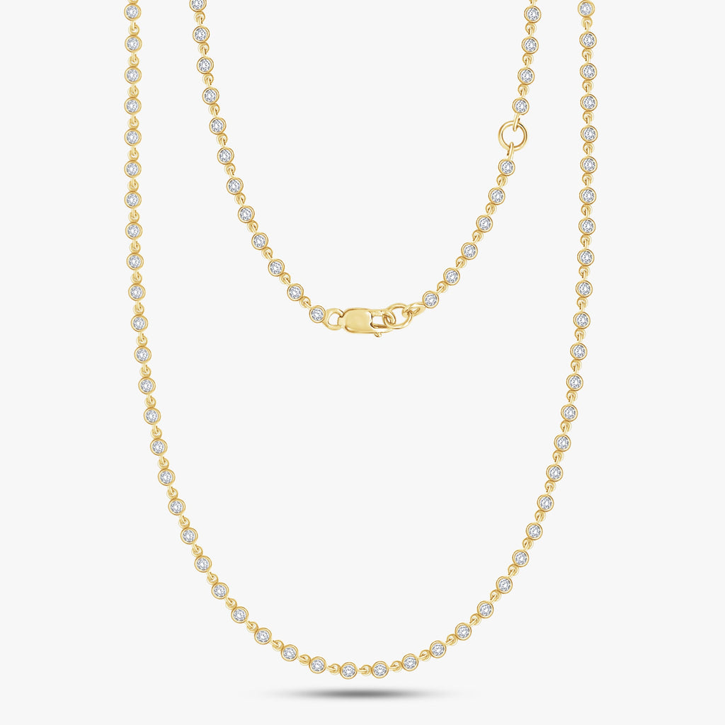 1.60 Carat Round Shape Lab Grown Diamond Tennis Necklace