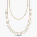 6.25 Carat Baguette and Round Shape Lab Grown Diamond Tennis Necklace