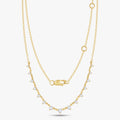 0.90 Carat Round Cut Lab Grown Diamond Station Necklace