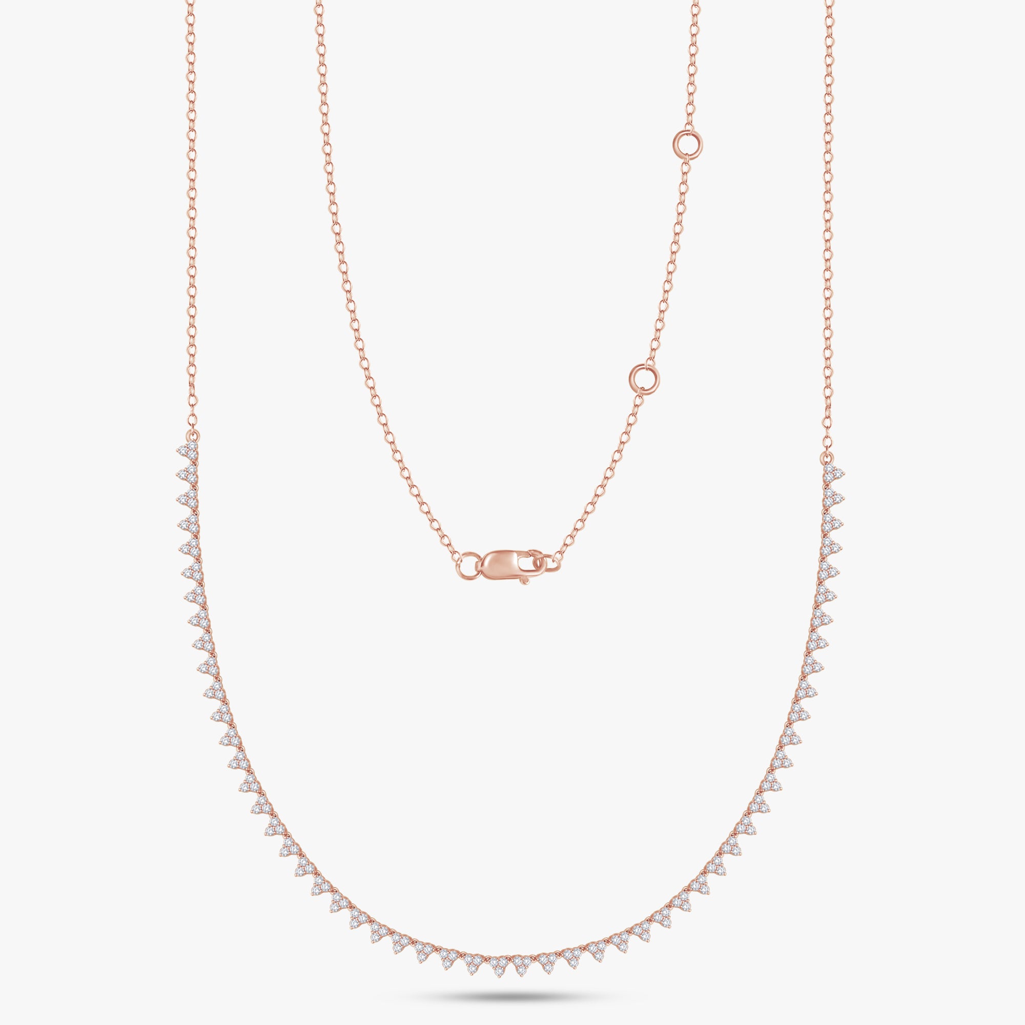 1.20 Carat Round Cut Lab Grown Diamond Tennis Necklace