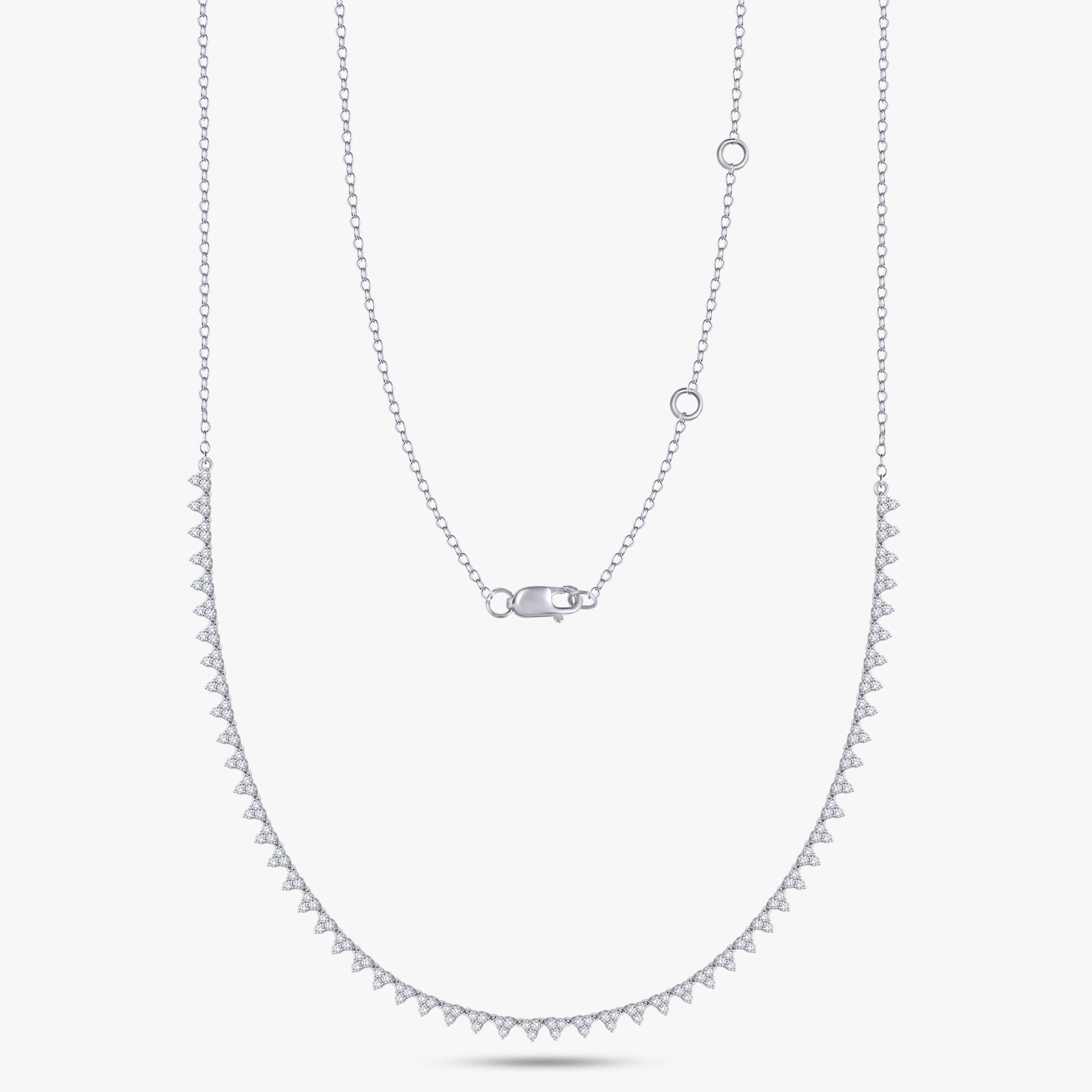 1.20 Carat Round Cut Lab Grown Diamond Tennis Necklace