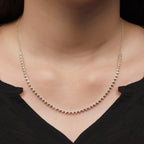 1.20 Carat Round Cut Lab Grown Diamond Tennis Necklace
