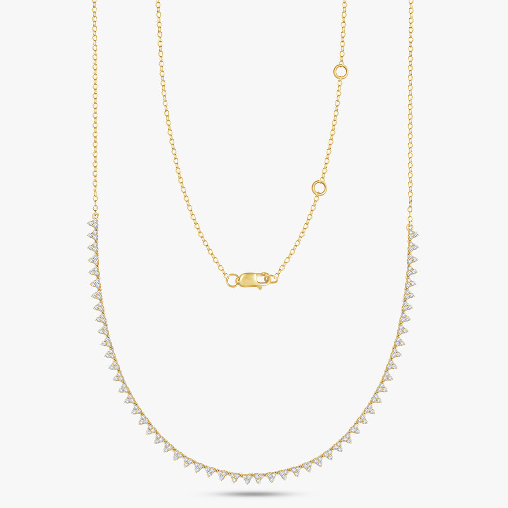 1.20 Carat Round Cut Lab Grown Diamond Tennis Necklace